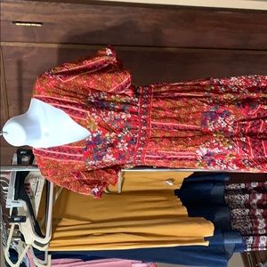 High low floral v-neck sundress